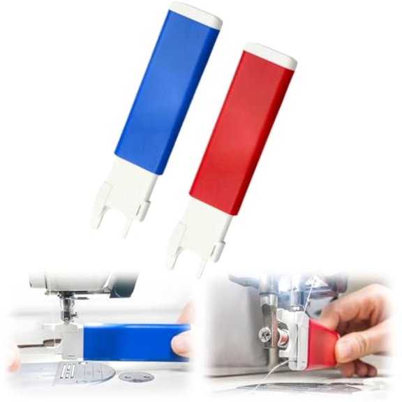 Sewing Machine Needle Threader, 2025 New Sewing Machine Needle Threader, Square Shape Easy Needle Threaders Tool, Sewing Supplies - Designed for Sewing Lovers Alike (2pcs Random Colour)