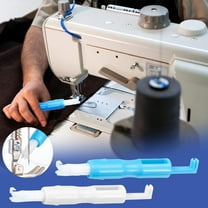 Sewing Machine Needle Threader and Inserter Tool | Dual-Function Design | ABS Plastic Metal | Fits Most Domestic Models | 2 Pack | 7.5cm x 1cm Compact Thread Guide, Easy Needle Change