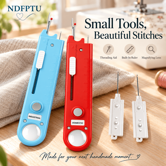 Threadin Sewing Sewing Machine Needle Threader Kit Multifunctional Threading Tool with ...