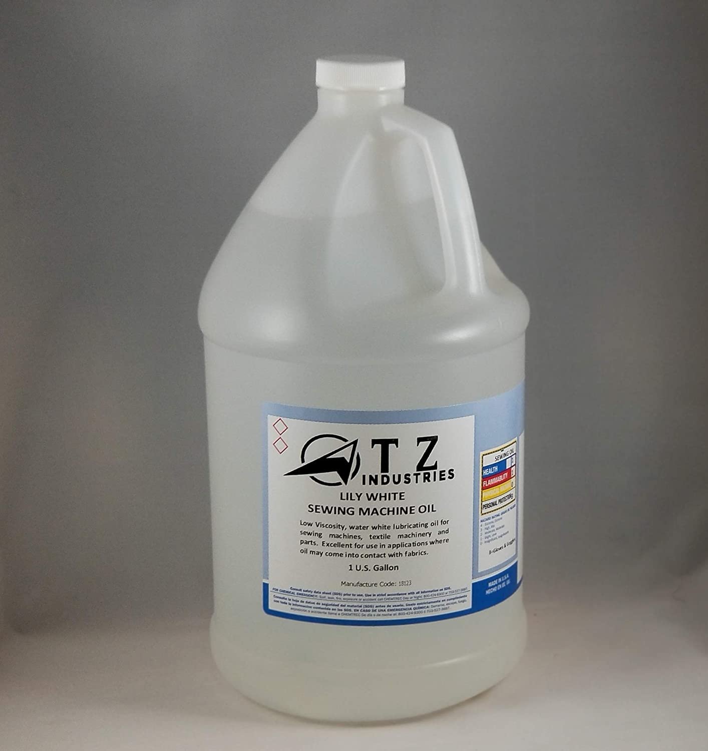 Sewing Machine Oil Lily White 1 U.S. Gallon