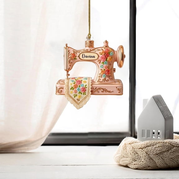 Sewing Machine Ornament - Sewing Gifts for Quilters, Quilting Gifts for Sewers - Acrylic Ornament 2025 (Not 3D)