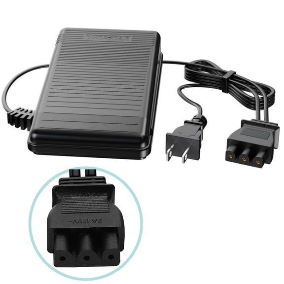 Sewing Machine Pedal Power Cord Compatible with Singer 359102-001 1120 1304 1507 1512 2263