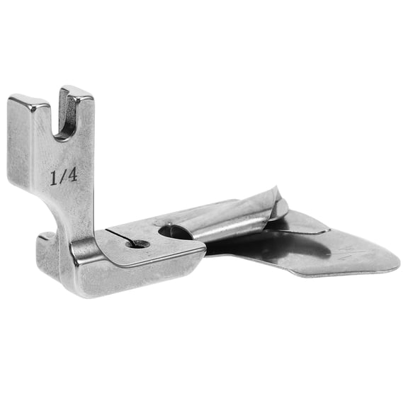 NICERIO Plated Silver Binding Attachment Folder Presser Foot for Sewing Machine and DIY Crafts