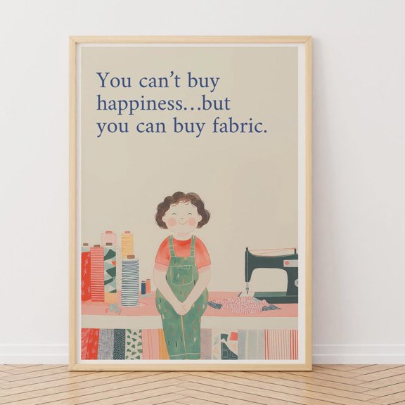 Sewing Machine Quote Wall Art Print