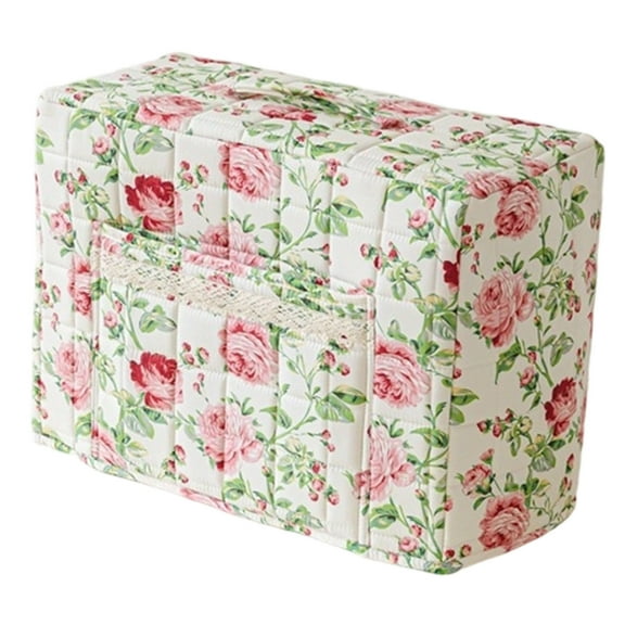 Sewing Machine Storage Carrying Case, Floral Quilted Dust Cover Bag, 1 Count, 16.9 Inch Polyester, Pink Craft Room Organizer