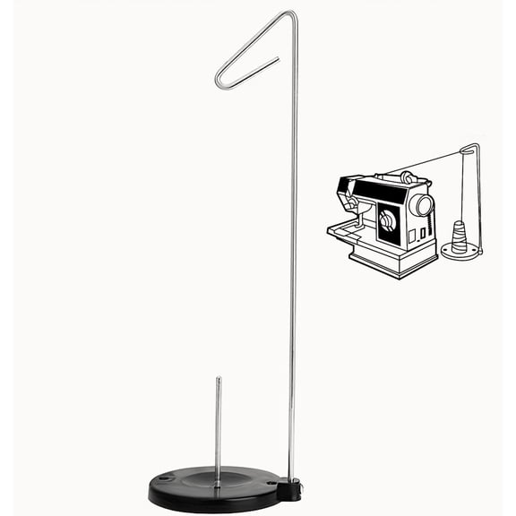 Sewing Machine Thread Holder, Single Spool Stand with Heavy Plastic Base, Tapered Cone Holder for Large/Small Spools, Easy Assembly Table Board Accessory for Quilting & Embroidery