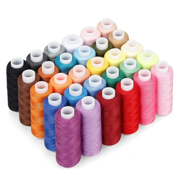 Sewing Machine Thread Kit, EEEkit 30 Brother Colors Polyester 250 Yards Per Spools Quilting Thread