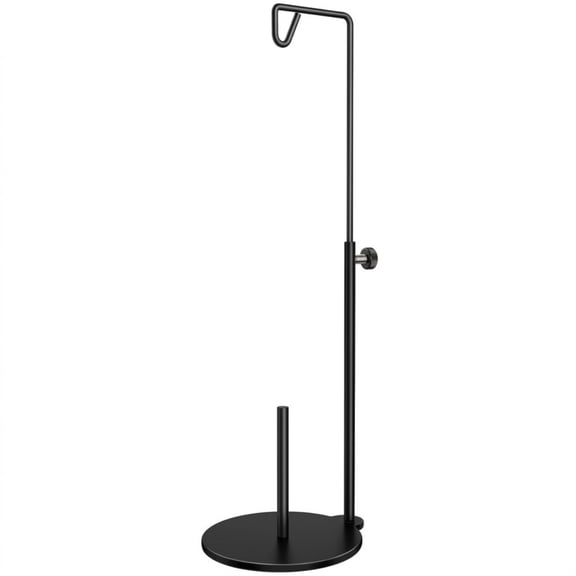 Sewing Machine Thread Stand with Heavy Metal Base for Large Cones, Embroidery, Serger, Quilting, Adjustable Height 11.22"-18.31", Fits Most Spools, Space Saving Tabletop Accessory, Matte Black