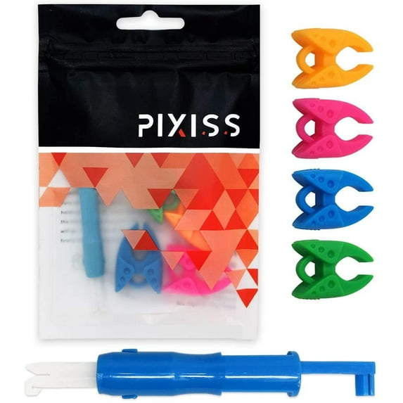 Sewing Machine Threader and Inserter Needle Threader for Hand Sewing by Pixiss, 4X Bobbin Clip Holder Clamps to Keep for Embroidery Quilting Sewing Easy Threader Needle Threaders