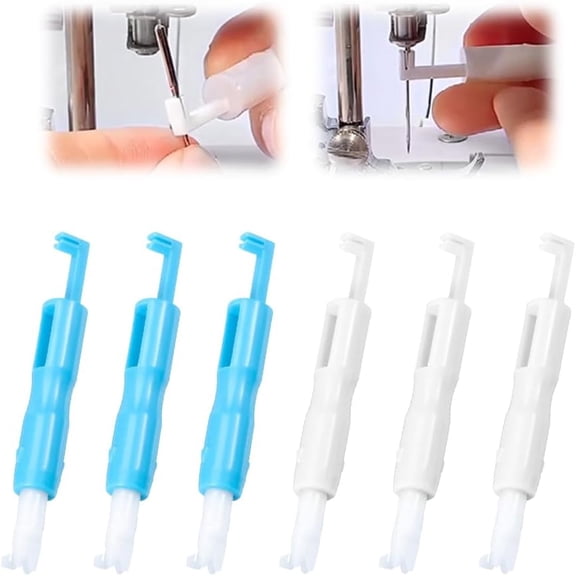 Sewing Machine Threading Machine, 2024 New Automatic Threader Quick Sewing Threader Needle Threading Tool, Needle Inserter Tool Elderly Needle Threader for Sewing Knitting Quilting (White#3PCS)