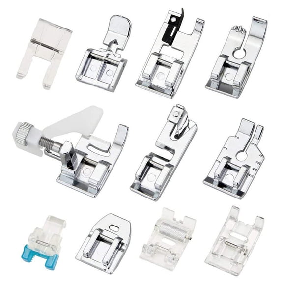 BESTOYARD 1Set Plated Silver Sewing Machine Presser Foot Set Multipurpose Knitting Foot for Domestic Use