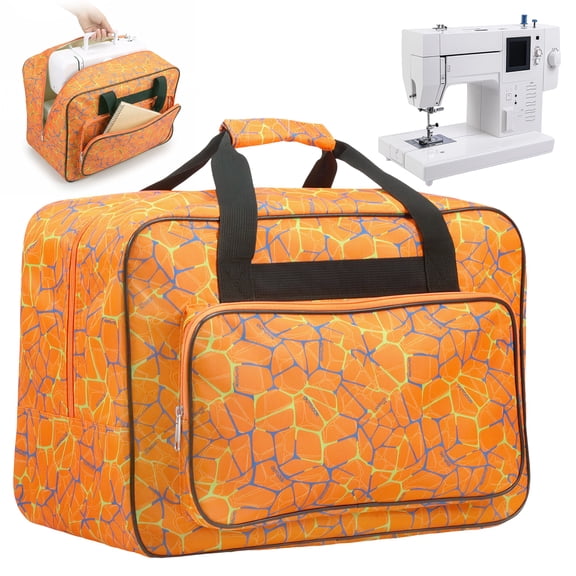 Sewing Machine Tote Bag Universal Nylon Sewing Machine Carrying Case with Smooth Zipper Pocket and Handle for Home Outdoor Trip,18*12*9in