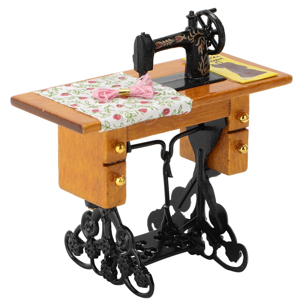 Sewing Machine Toy,Dollhouse Sewing Machine,Vintage Miniature Sewing