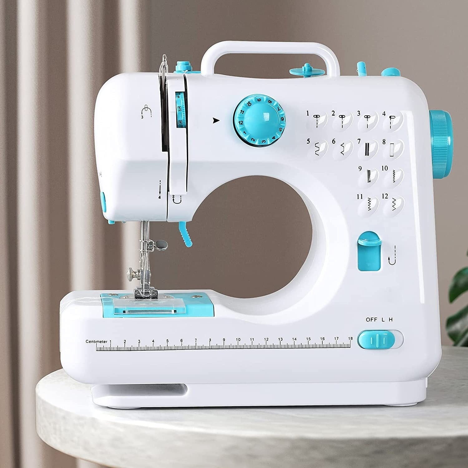Sewing Machine for Beginners, 12 Builtin Stitches Portable Sew Machines with Reverse Option for