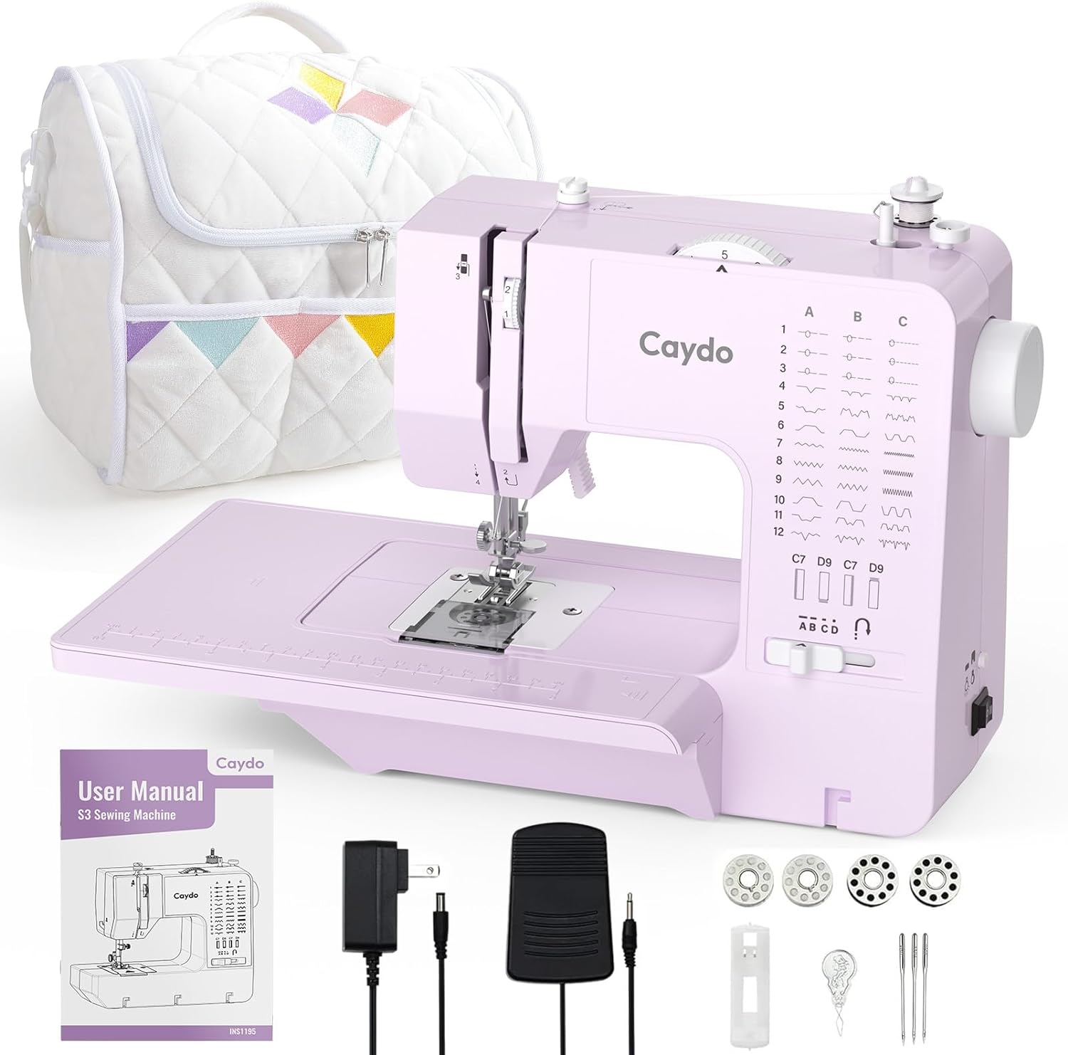 KPCB Sewing Machine for Beginners 12 Stitches with Reverse Stitch