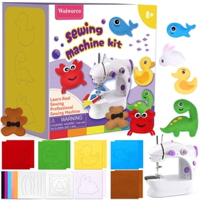 Sewing Machine for Beginners,DIY Crafting and Sewing Set Stuffed Animal Felt Plushie for Girls and Boys,Educational Sewing Kits for Kids Age 8-12