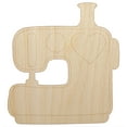 thumbnail image 1 of Sewing Machine with Heart Wood Shape Unfinished Piece Cutout Craft DIY Projects - 4.70 Inch Size - 1/4 Inch Thick, 1 of 7