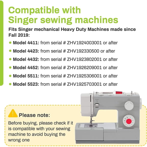 Sewing Machines Extension Table for Heavy Duty Sewing Machines 4411, 4423, 4432, 4452, 5511, 5523, 5532, 6335, Expand Workspace with Stable Foldable Leg