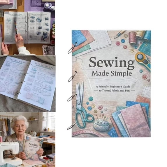 Sewing Made Simple: Beginner-Focused Sewing Made Simple Book & Guide with 1000+ Free Sewing Notes & Beginner Sewing Patterns - Easy Lessons for Stitches, Fabrics & Sewing Basics