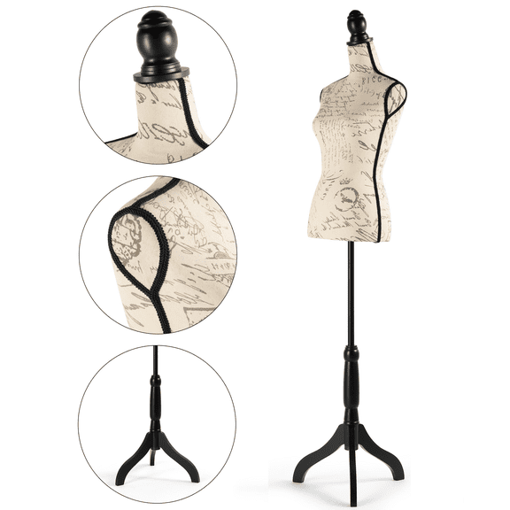 Sewing Mannequin Torso Dress Form Female Mannequin Body with Stable Stand for Dressmaker Jewelry Display Clothing Design