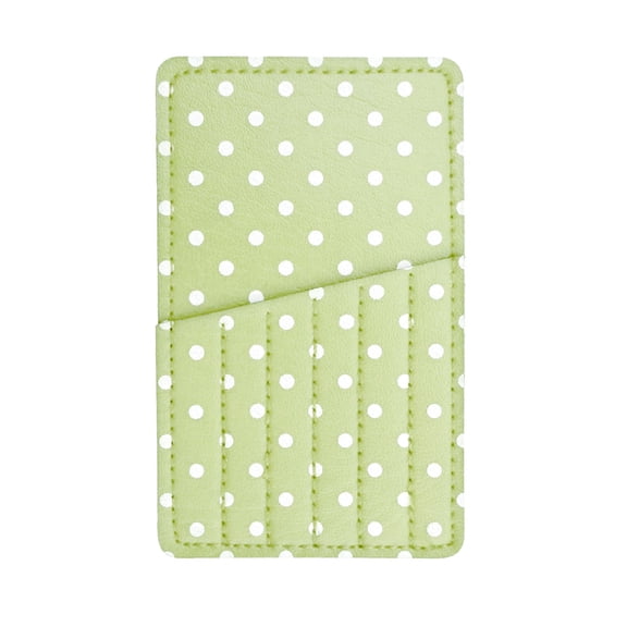 Sewing Needle Carry Card Light Green Polka Dot