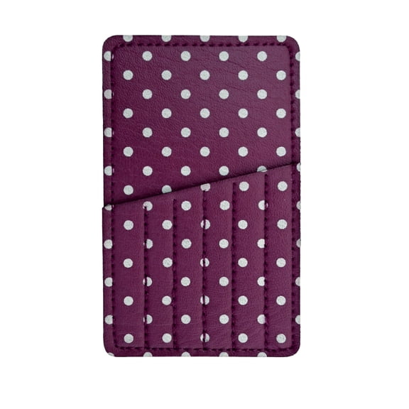 Sewing Needle Carry Card Purple Polka Dot