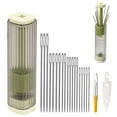 thumbnail image 1 of Sewing Needle Case Ecohintz Magnetic Press-Type Sewing Needle & Thread Case - Multi-Purpose Leather Stitching & Repair Kit for Beginners | Large Capacity & Portable for Diy Crafts, Green, 1 of 9