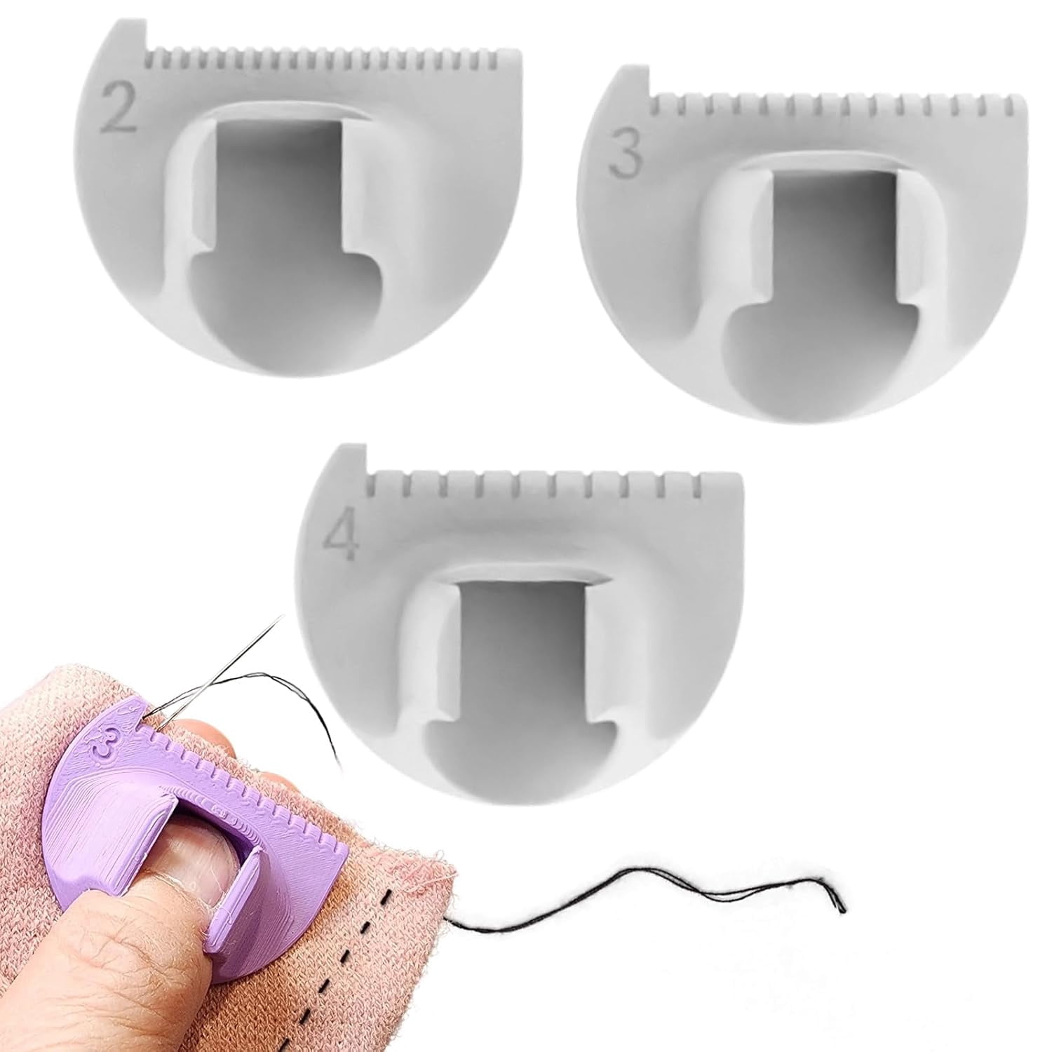 Sewing Needle Gauge & Stitch Spacer – 5-Pack, 2mm/3mm/4mm, Metal Guide For Leather, Quilting, DIY Crafts - View #6