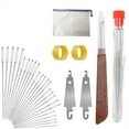 thumbnail image 1 of Sewing Needles Set Large Eye Hand Sewing Needles with Threader Thimbles Seam Ripper Blades and Storage Case for DIY Projects Embroidery Craft Mending Repair, 1 of 5