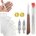thumbnail image 1 of Needle Threaders for Hand Sewing, Large Eye Sewing Needles, Stainless Steel, 2.8 in, Seam Ripper and Needle Threader, Sewing Supplies, Sewing Notions & Supplies, 31 Pc, 1 of 8