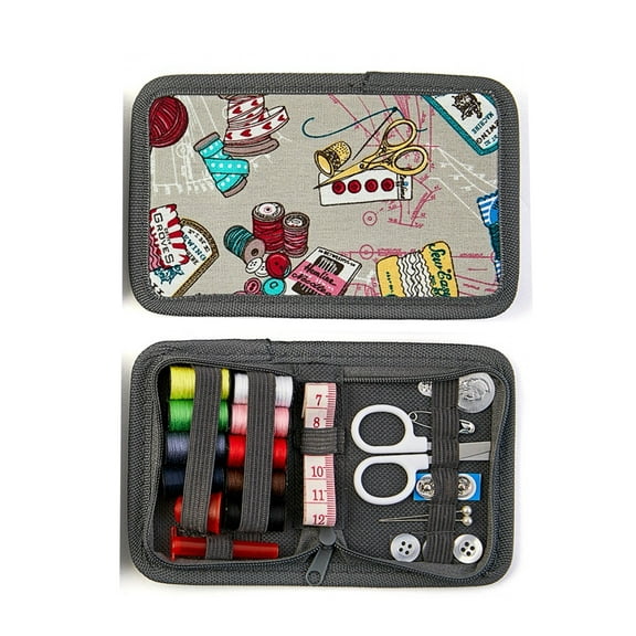 Sewing Notions Themed Cotton Print Sewing Kit
