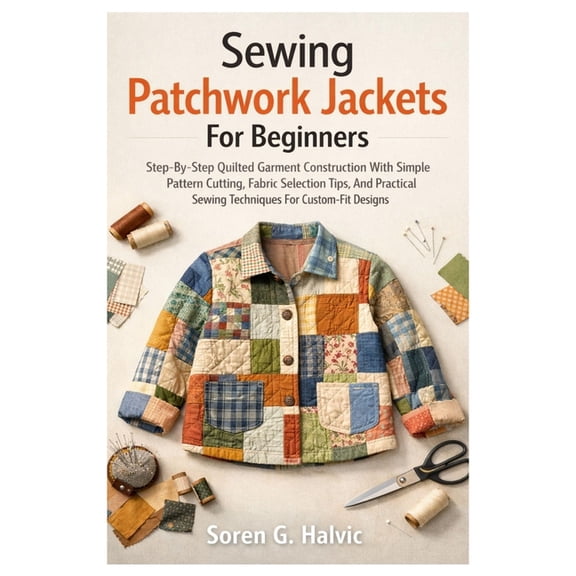 Sewing Patchwork Jackets For Beginners: Step-By-Step Quilted Garment Construction With Simple Pattern Cutting, Fabric Se, (Paperback)