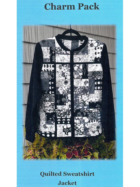 Sewing Pattern - Quilted Sweatshirt Jacket Charm Pack J. Minnis Designs (Pattern Only) (JMD202) M204.13