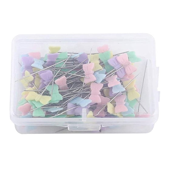 Sewing Pins with Flat Head for Fabric Marking | 100 Pack Colorful Pin Needles for DIY Sewing Crafts | Quilting Pins for Hand Stitching Embroidery | Positioning Needles