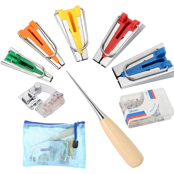 Sewing Presser Foot Tool with Fabric Bias Tape Maker, Easy and Fast ...