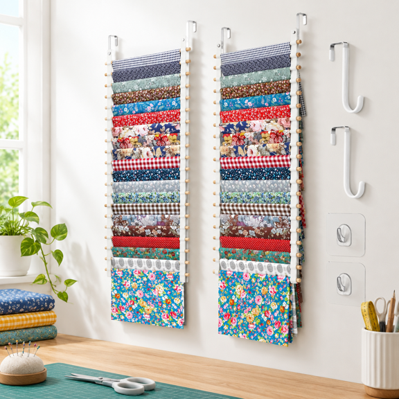 Sewing Room Hanging Wall Fabric Organizer 16.5 Inch