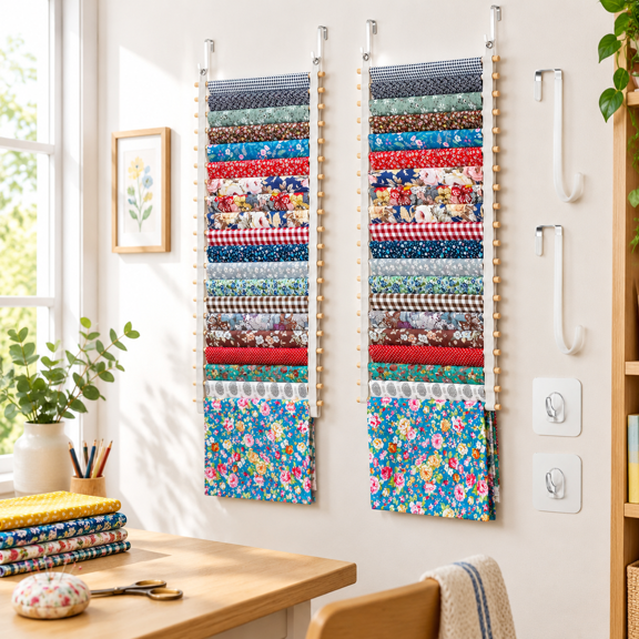 Sewing Room Hanging Wall Fabric Organizer 16.5 Inch