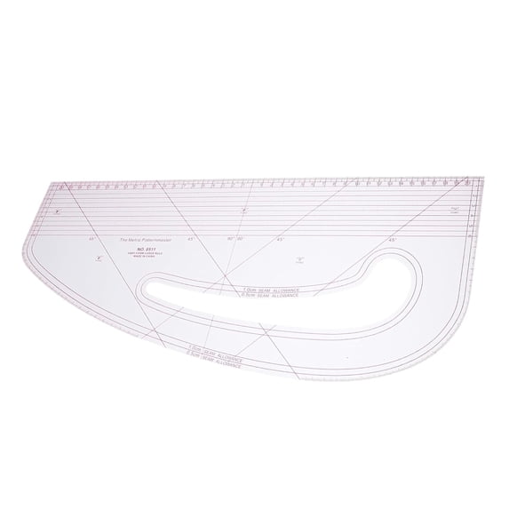 Sewing Ruler, French Curve Ruler Acrylic Sewing Pattern Maker, Multi-Purpose Pattern Making Ruler Fashion Design Tools for Pattern Making Fabric Cutting