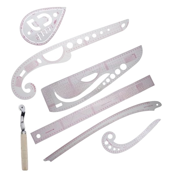 Sewing Ruler Set for Pattern Making Tailoring Dress Design French Clear Measuring Tool Kit