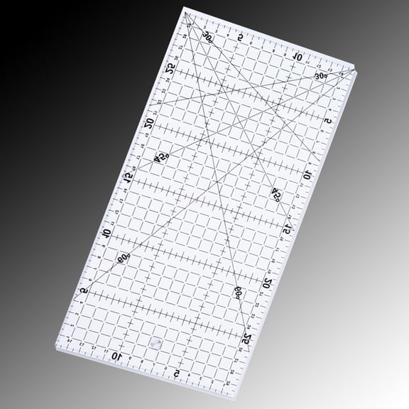 ELAYARD Transparent Fabric Cutting Ruler with Clear Accurate Scale for Precise Sewing and Craft Measurements