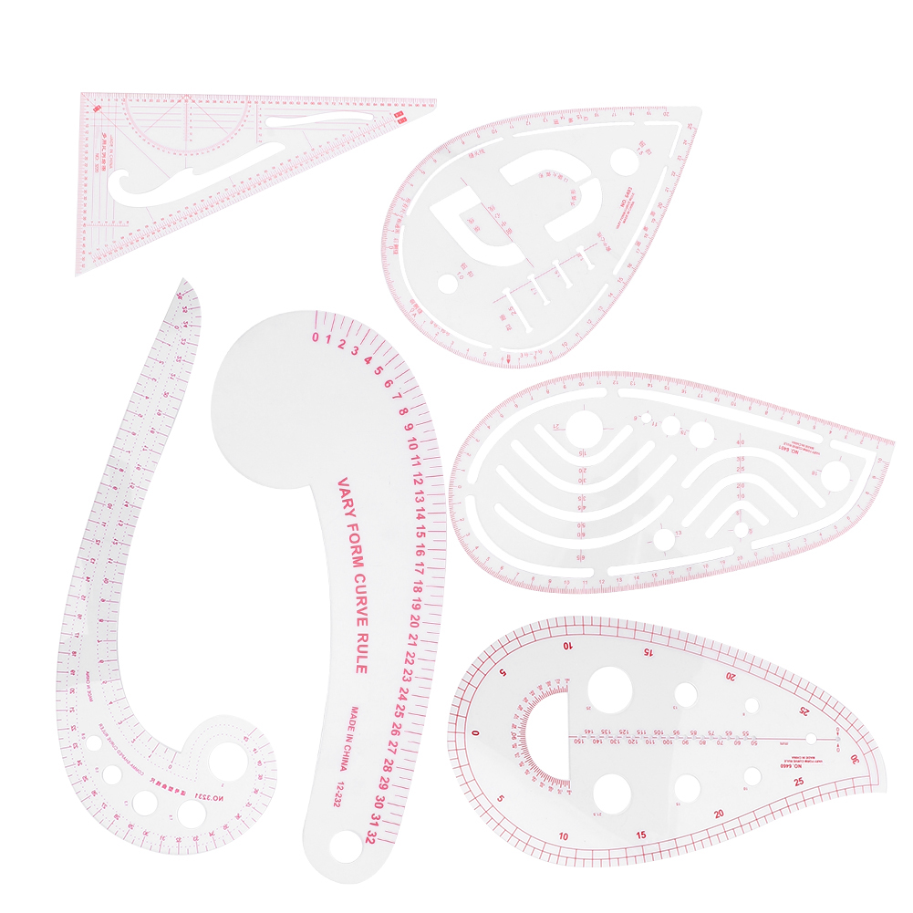 Sewing Rulers Kit, Hip Curve Ruler Dressmaking Tool Clothing Rulers Set
