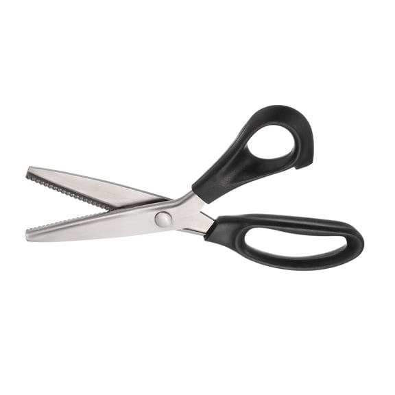 Sewing Scissors Stainless Steel Scalloped Craft Shears for Embroidery Handmade DIY Sewing Art Design Black