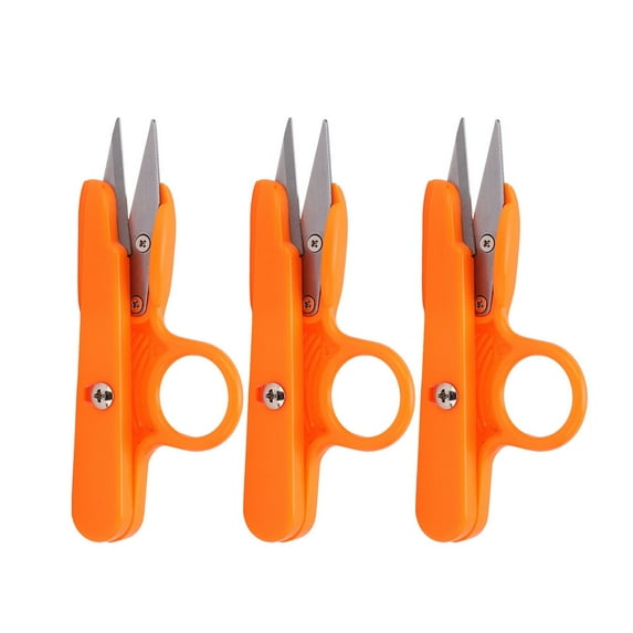 Sewing Sissors, Incisive Blade Crochet Scissors Comfortable Fitting Hand 3pcs Orange Color For Embroidery