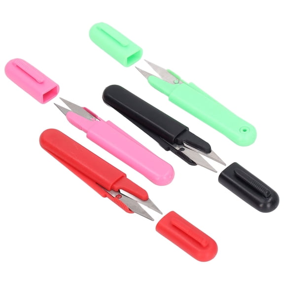Sewing Snips, Wear Resistant Lightweight Thread Snips Round 4PCS with Lid for Sewing for Household C67 C67