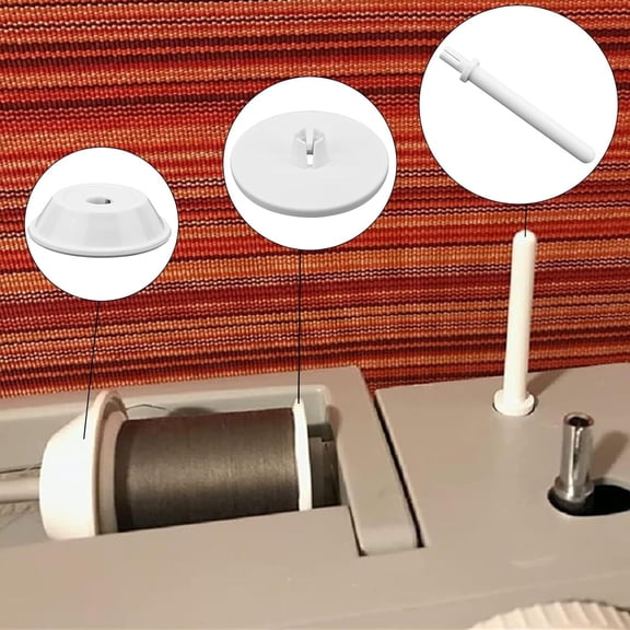 Sewing Supplies and Accessories, Thread Spool Holder, Spool Pin Cap, Sewing Machine Spindle Pin Parts, Durable White Plastic Sewing Machine Spool Pin Components That Fit and