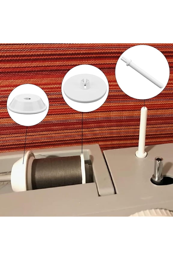 Sewing Supplies and Accessories, Thread Spool Holder, Spool Pin Cap, Sewing Machine Spindle Pin Parts, Durable White Plastic Sewing Machine Spool Pin Components That Fit and