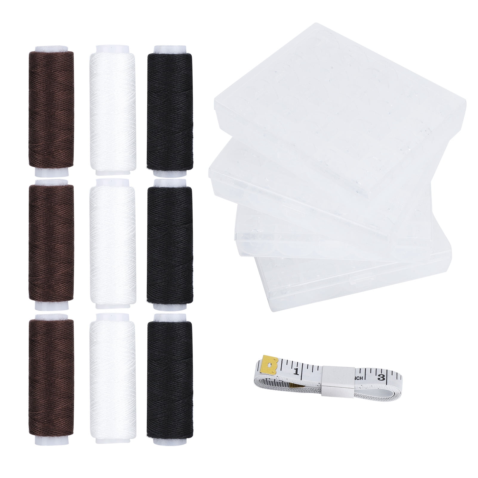 Sewing Supplies Empty Bobbin Transparent Plastic Spool Set Sewing ...