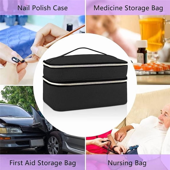 Sewing Supplies Organizer Bag, Double-Layer Box Accessories Storage Bag,A