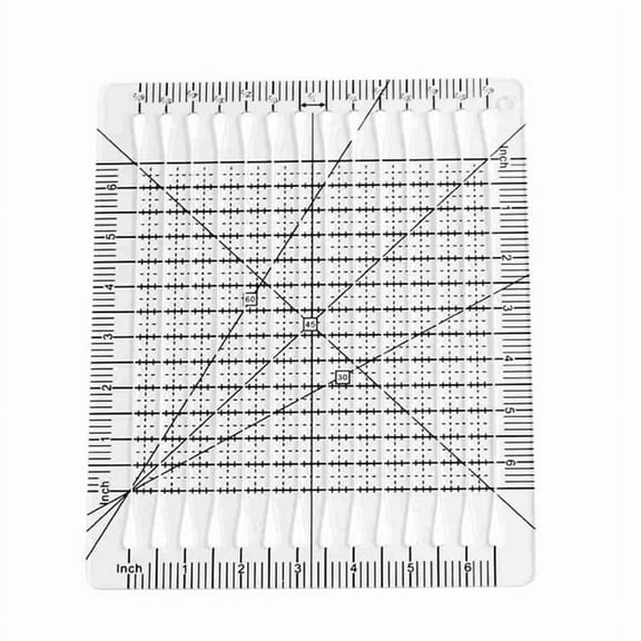 Sewing Supplies Sewing Ruler Template DIY Craft 6 Inch T-Shirts Ruler Patchwork 5-in-1 Quilt Cutting Ruler