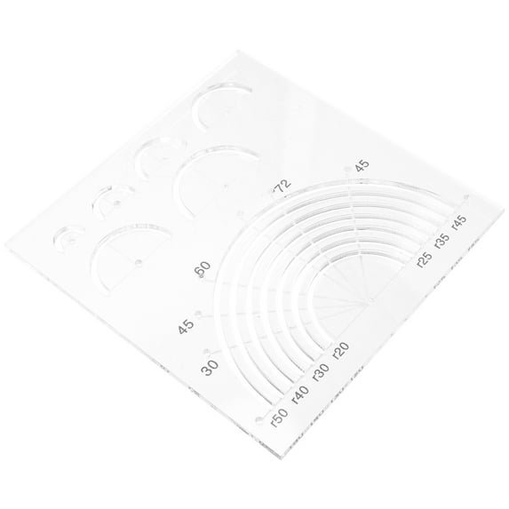 Sewing Templates with Scale Quilting Tools Supplies Seam Guide Ruler Semicircle Acrylic